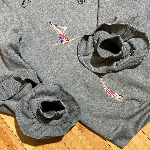 Katya Dobryakova Embroidered Circus Ruffle Sleeve Pullover Size M - Picture 6 of 15